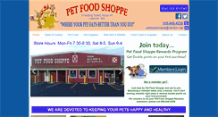 Desktop Screenshot of petfoodshoppe.com