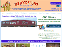 Tablet Screenshot of petfoodshoppe.com